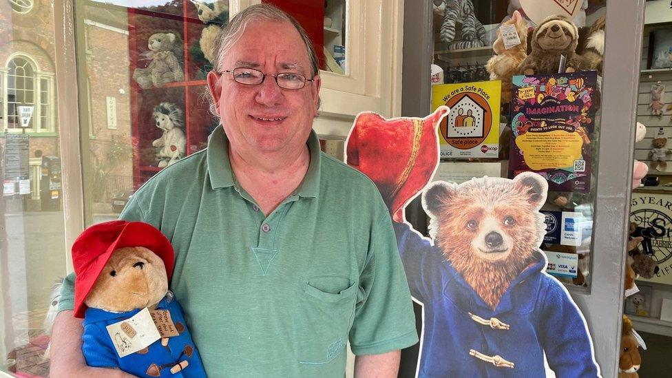 David Jackson with a Paddington Bear