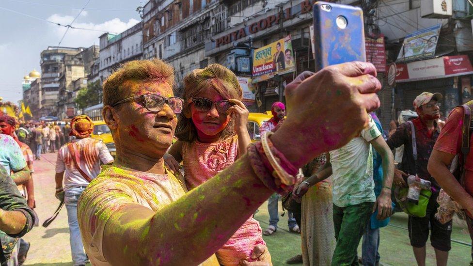 Children-and-young-people-celebrating-Holi