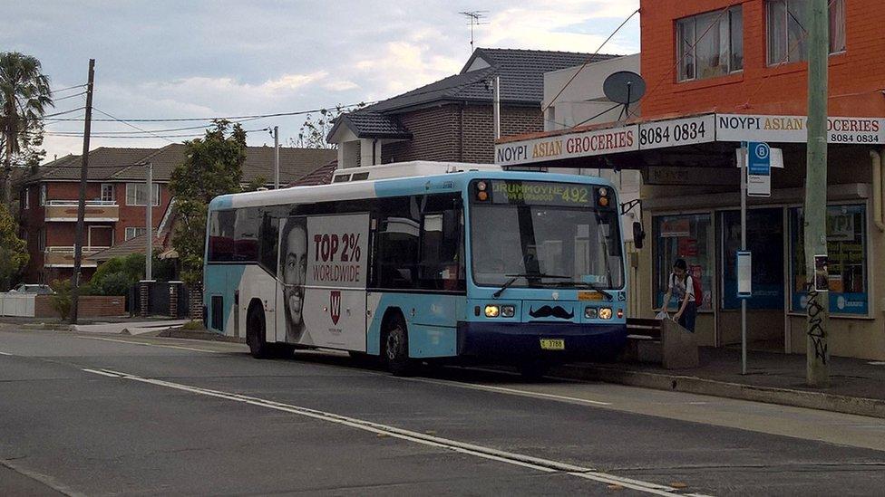 A bus stop outside an Asian grocery store - the last place the man's Opal transport card was used