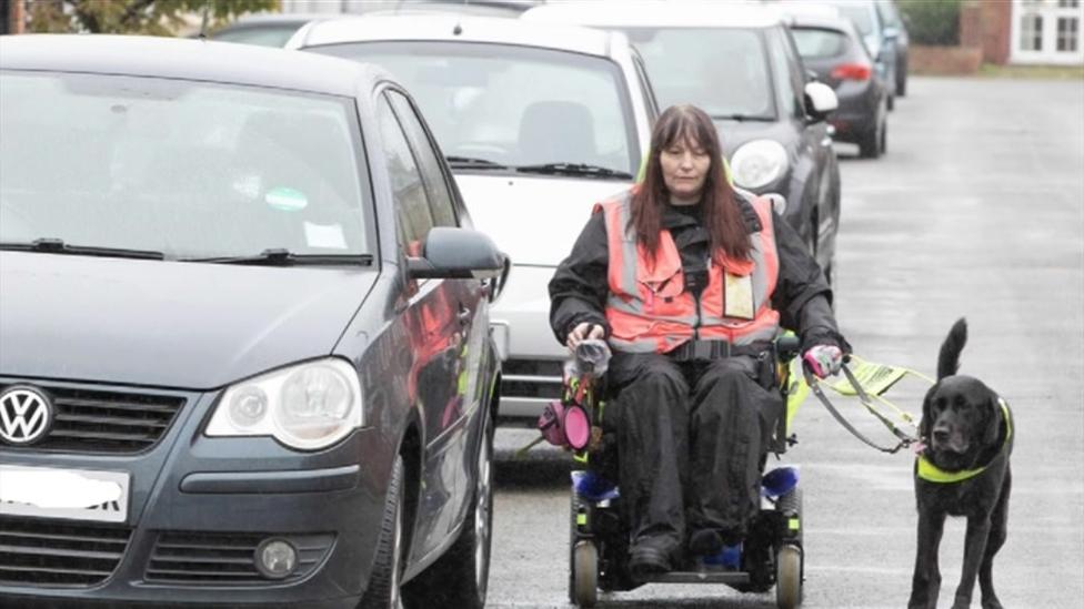 Julie Pilsworth with her guide dog