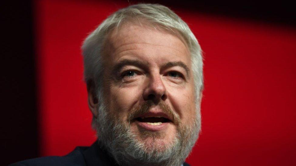 Carwyn Jones sporting a beard at the Labour party conference