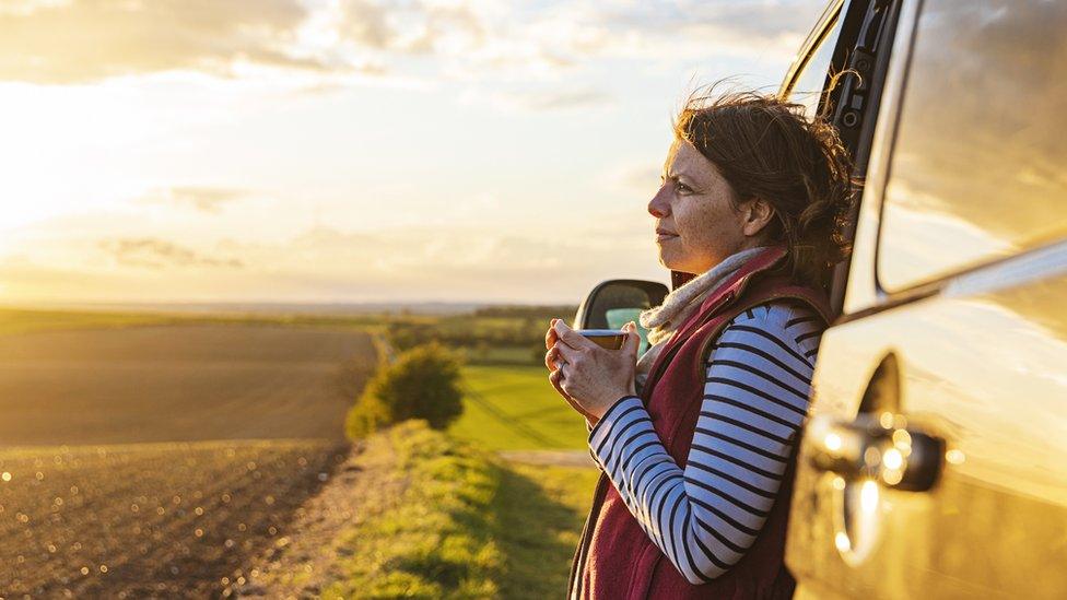 Woman gazing into distance