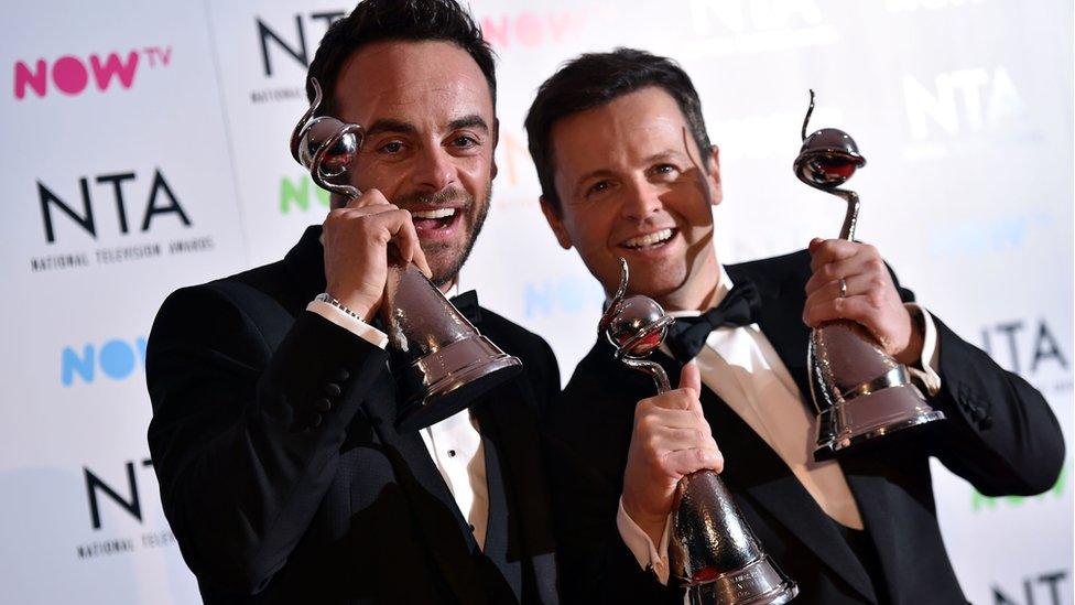 Ant and Dec with their awards