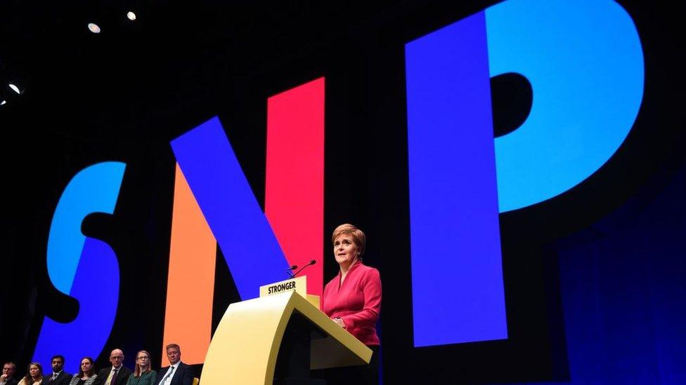 SNP logo at conference