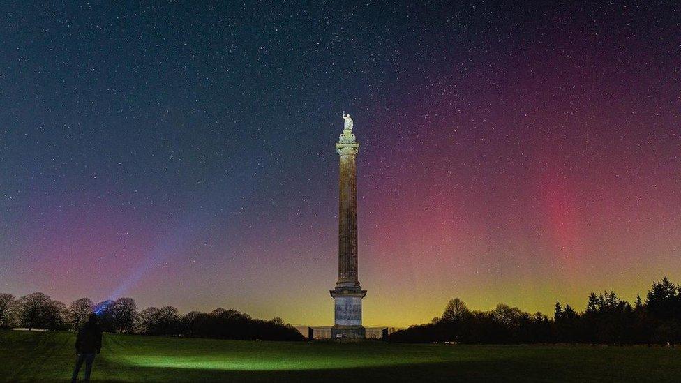 Northern Lights over Blenheim Palace