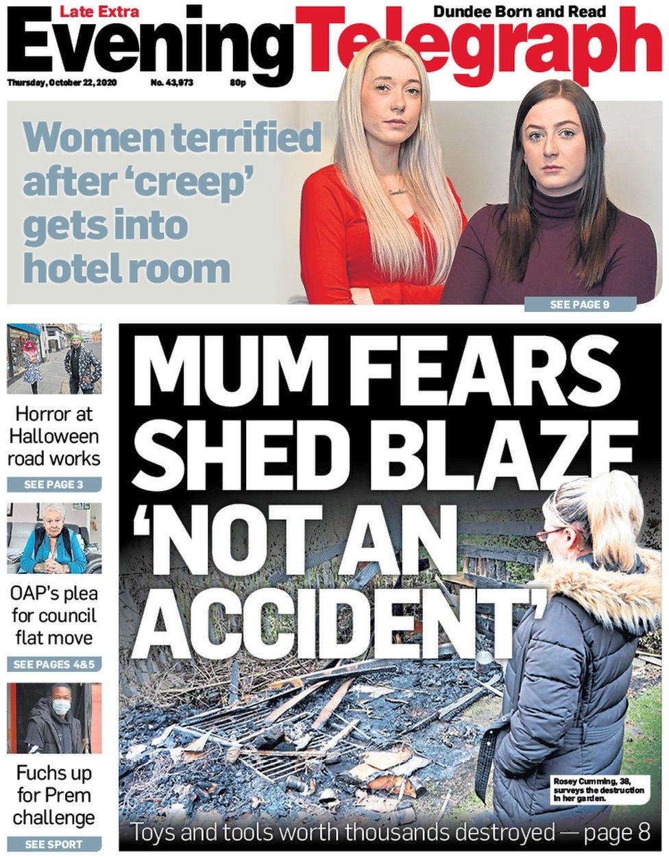 Evening Telegraph front page