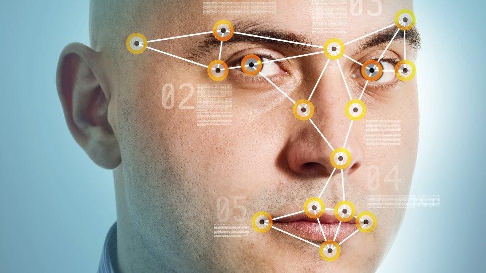 Facial recognition scan