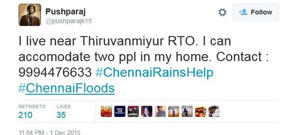 I live near Thiruvanmiyur RTO. I can accomodate two ppl in my home. Contact : 9994476633 #ChennaiRainsHelp #ChennaiFloods