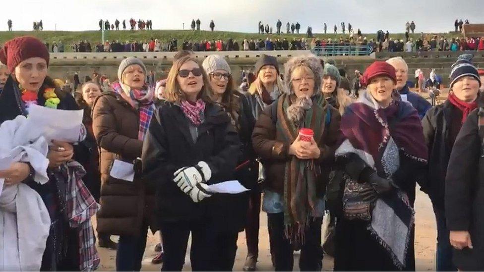 Whitley Bay New Year dip