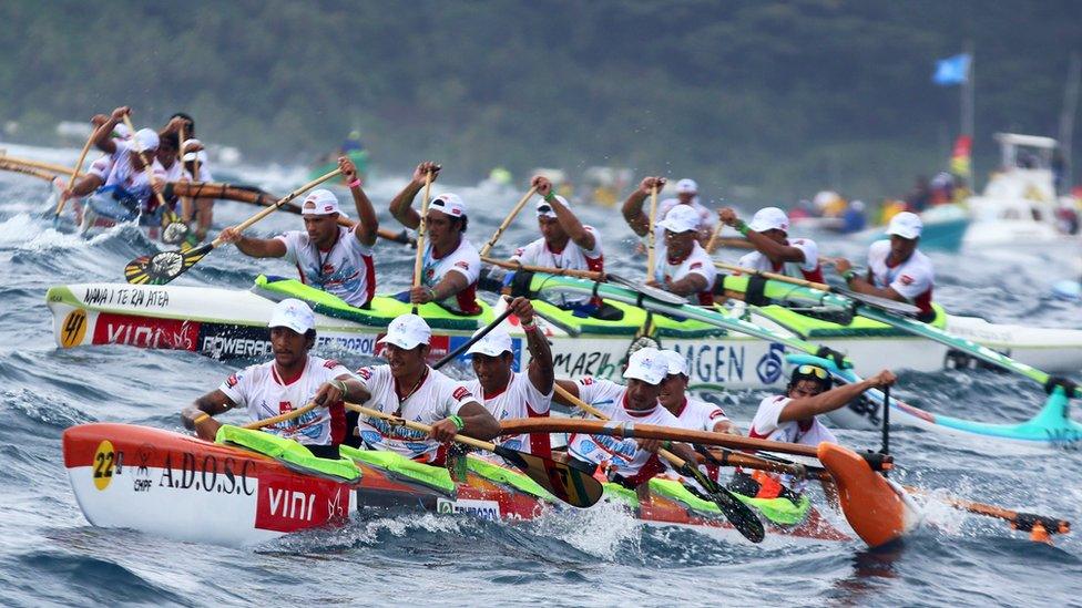 Outrigger canoe race