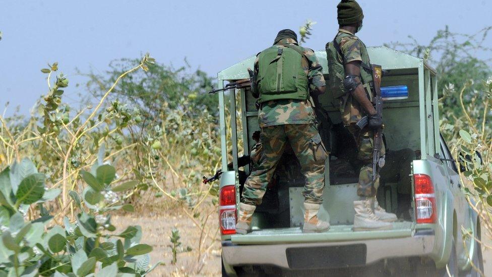 Nigerian soldiers in Borno state - archive shot