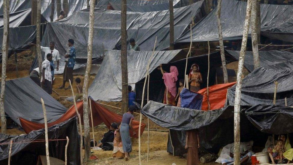 Rohingya refugees from Myanmar"s Rakhine