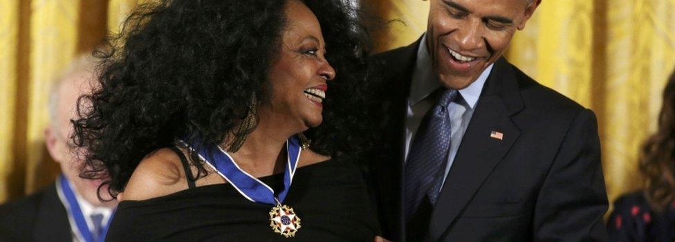 Diana Ross is awarded the medal in 2016