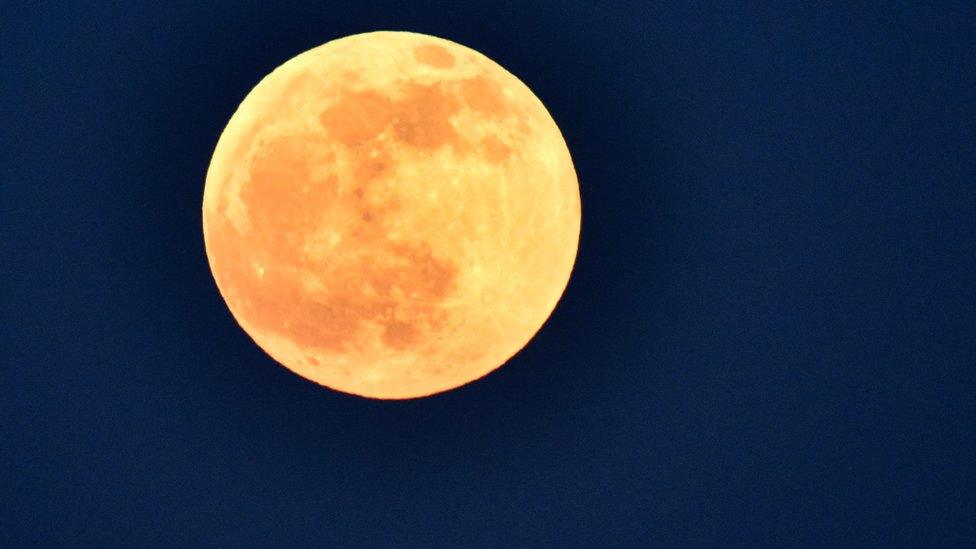 The lunar eclipse in Macedonian capital Skopje