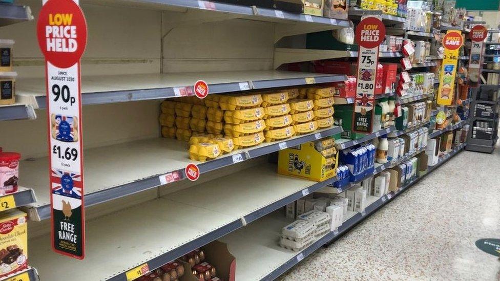 Morrisons shelves cleared