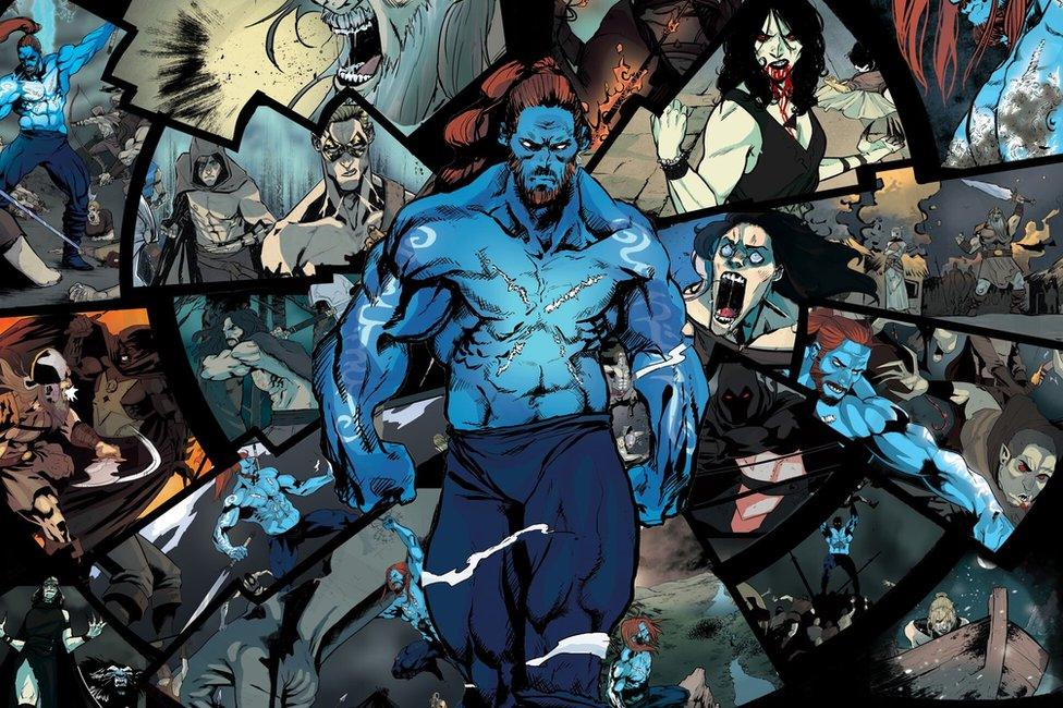 Panel from Saltire comic book