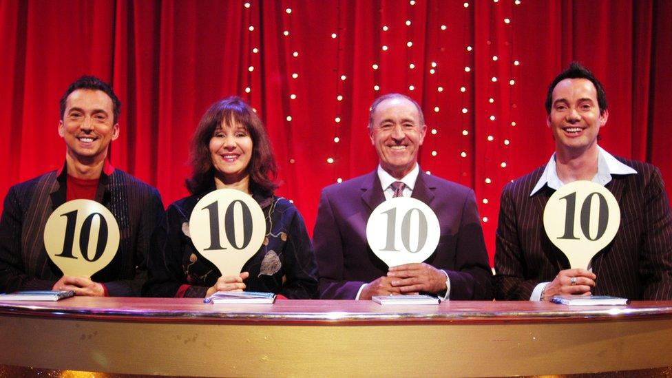 Tonioli (left) on series one in 2004 with fellow judges Arlene Phillips, Len Goodman and Craig Revel Horwood