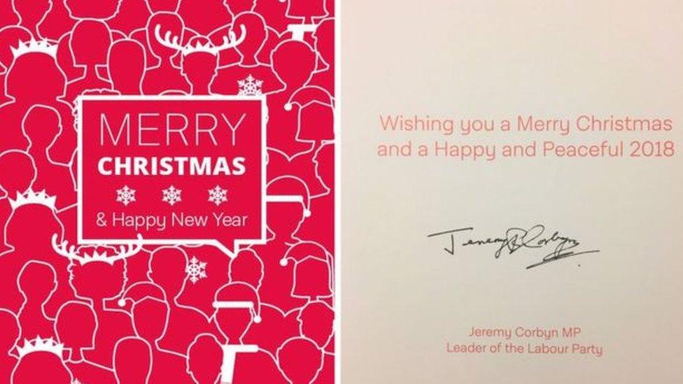 Jeremy Corbyn's Christmas card