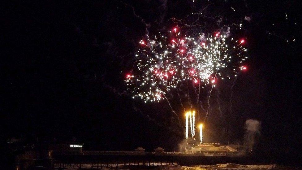 Fireworks at Cromer Pier