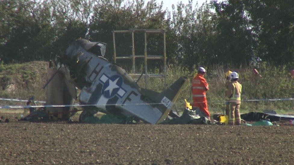 Emergency services at the scene of the crash