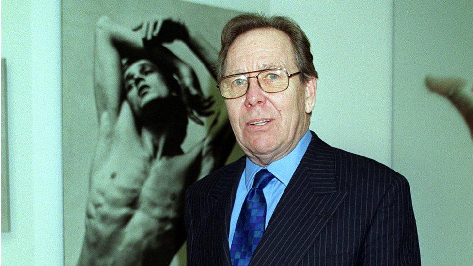 Lord Snowdon at the "Photographs By Snowdon, A Retrospective" exhibition of his work, at the National Portrait Gallery in London