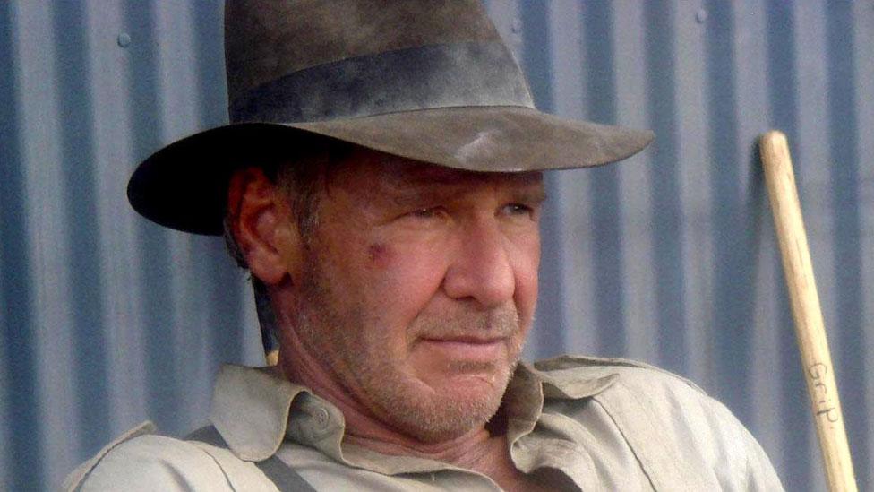 Harrison Ford dressed as Indiana Jones in 2007