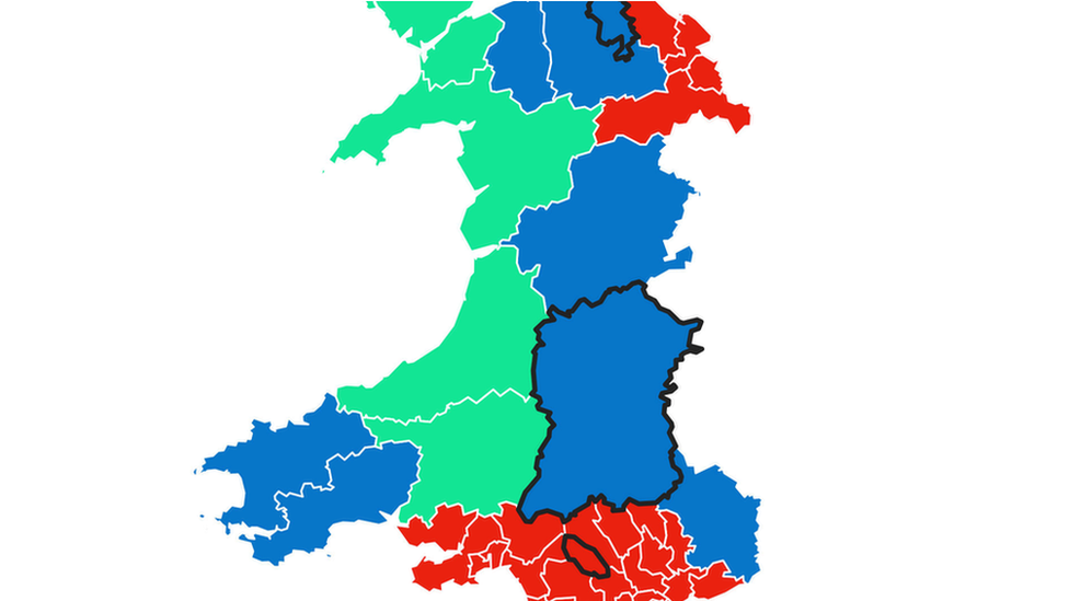 Map of Wales