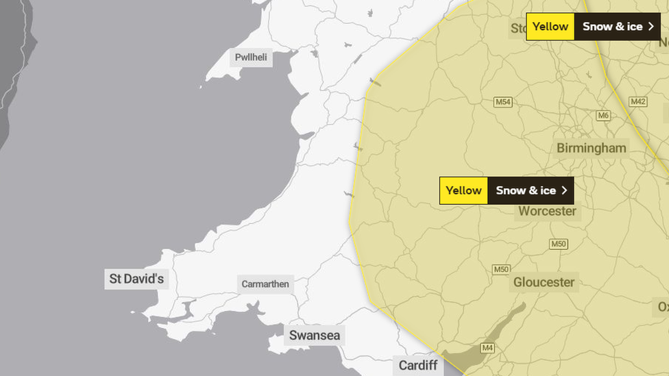 Weather warning map