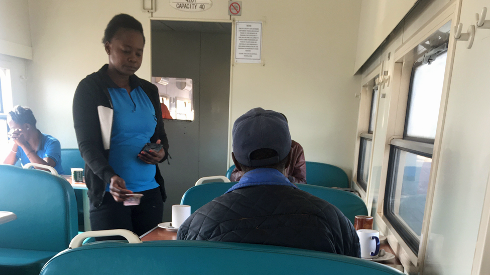 The restaurant on the Tazara train