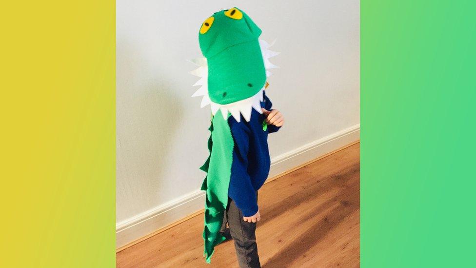 Rishi dressed as the Enormous Crocodile