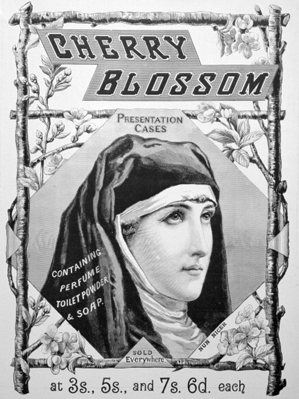 Nun in an advert for cosmetics