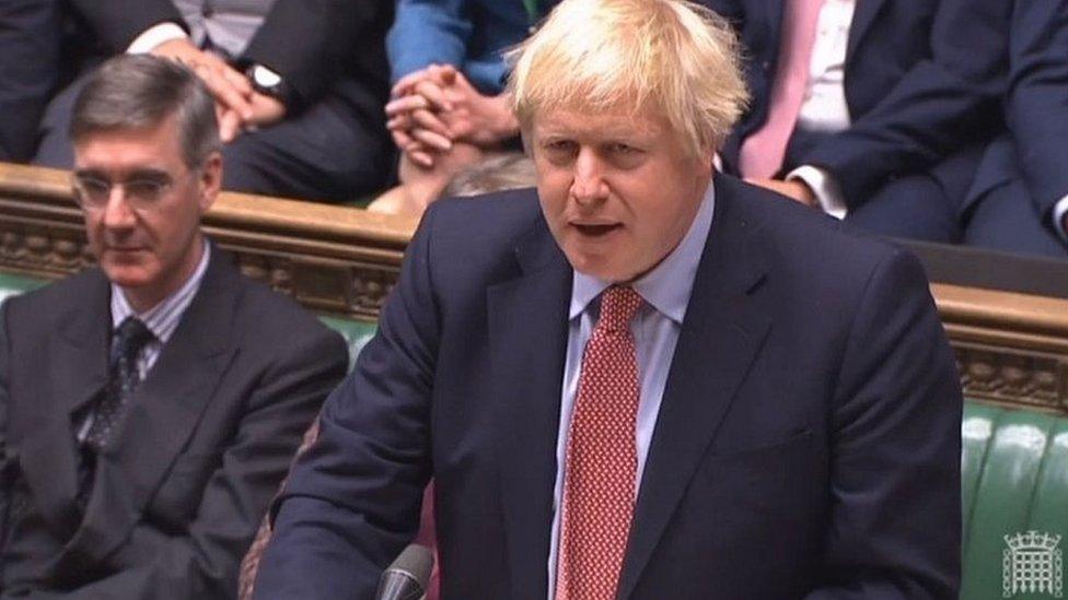 Boris Johnson in the House of Commons