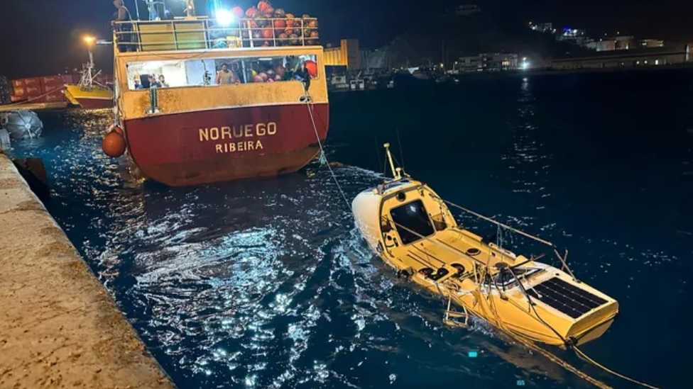 boat being towed