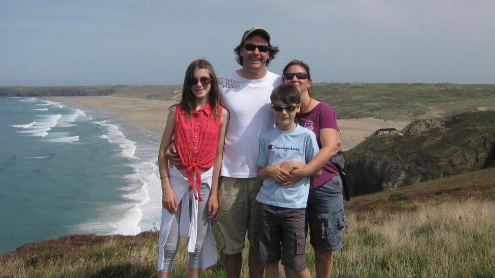 Paige with Brother Fin, mum Fiona McClennon and dad Tom McCormack