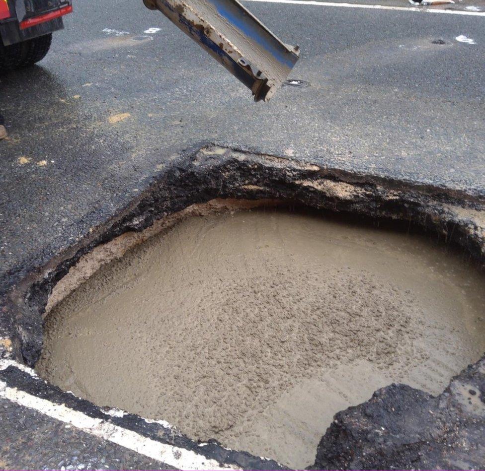 A35 sinkhole