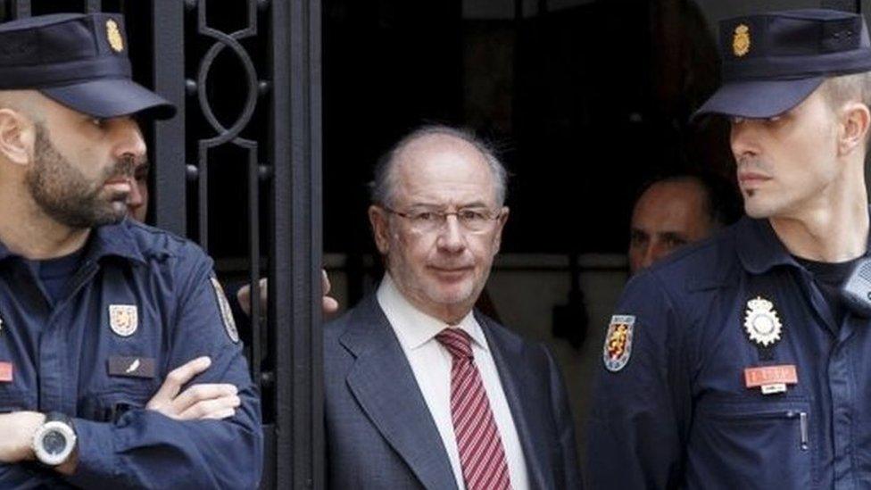 Rodrigo Rato (centre). File photo