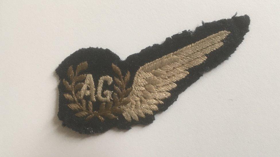 A picture of Sgt Griffiths' air gunner patch