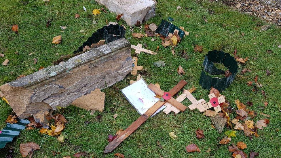 Masonry in the church garden