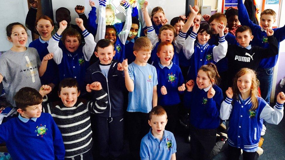 Children at Blaenymaes Primary School