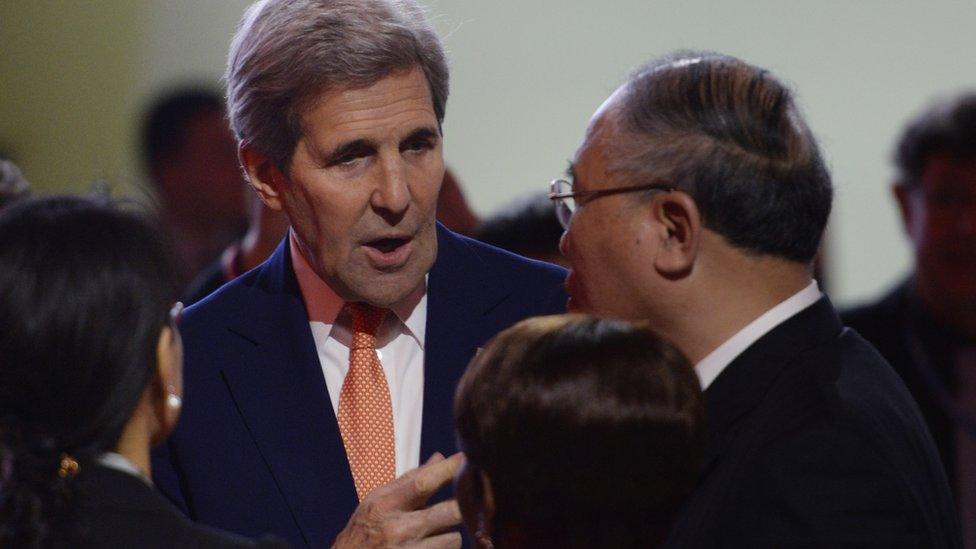 US Secretary of State John Kerry at the Paris Climate Summit (Getty Images)