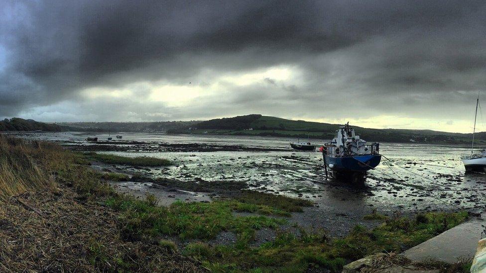 The estuary in Cardigan by William James