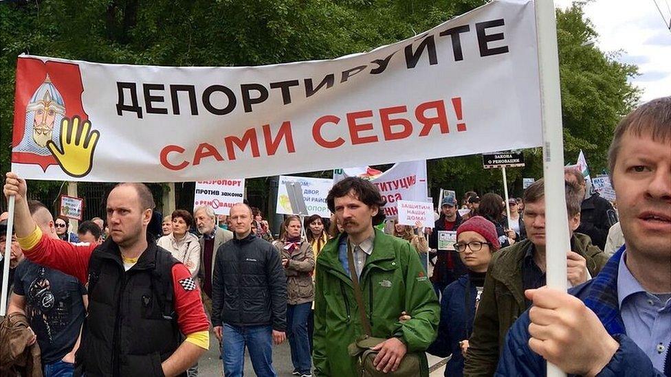 Moscow protest against demolitions