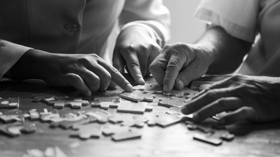 Elderly person in care home