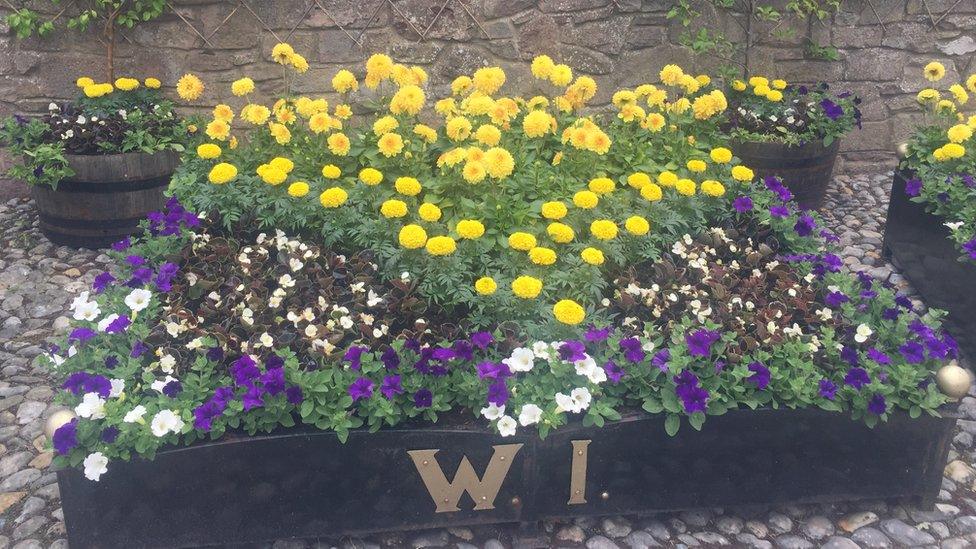 Usk in Bloom flowerbed