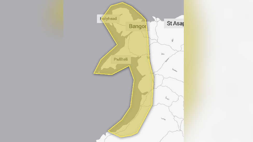 Met Office map of Wales