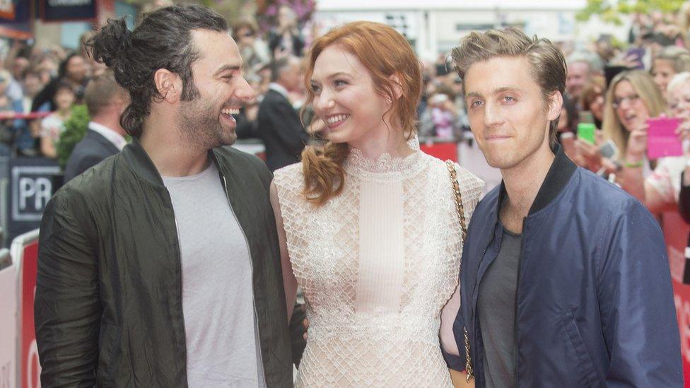 Aidan Turner, Eleanor Tomlinson and Jack Farthing