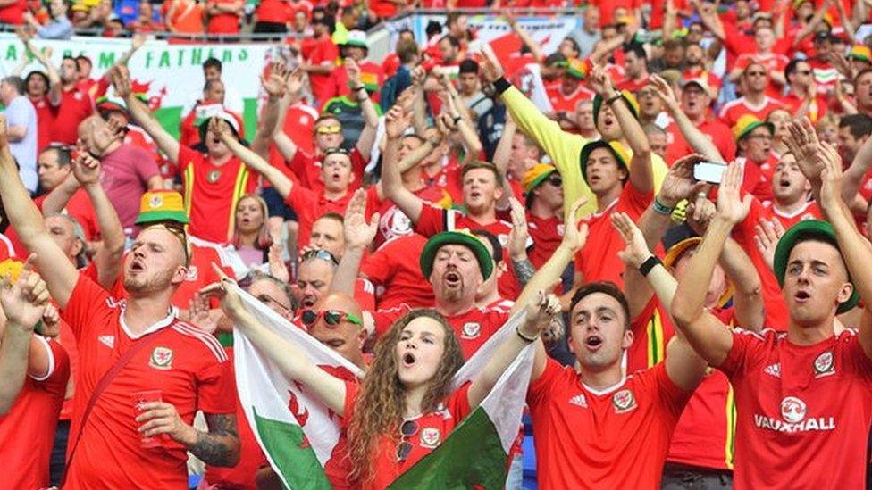 Wales football supporters