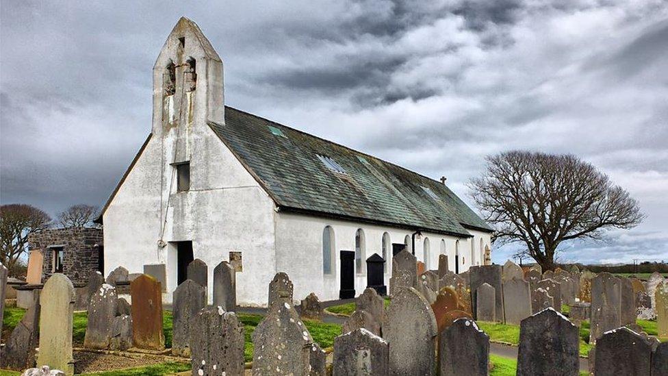 Malew Church and churchyard