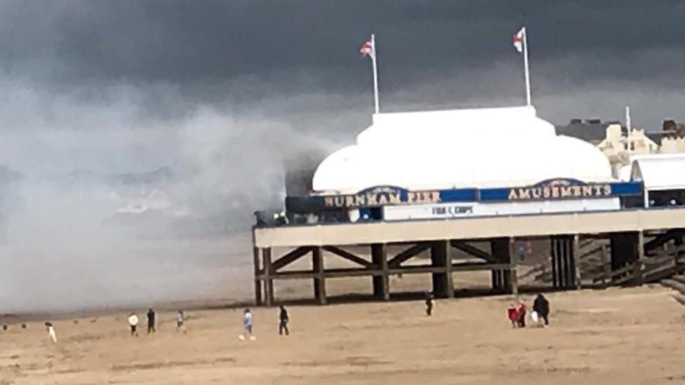 Burnham-on-Sea pier fire