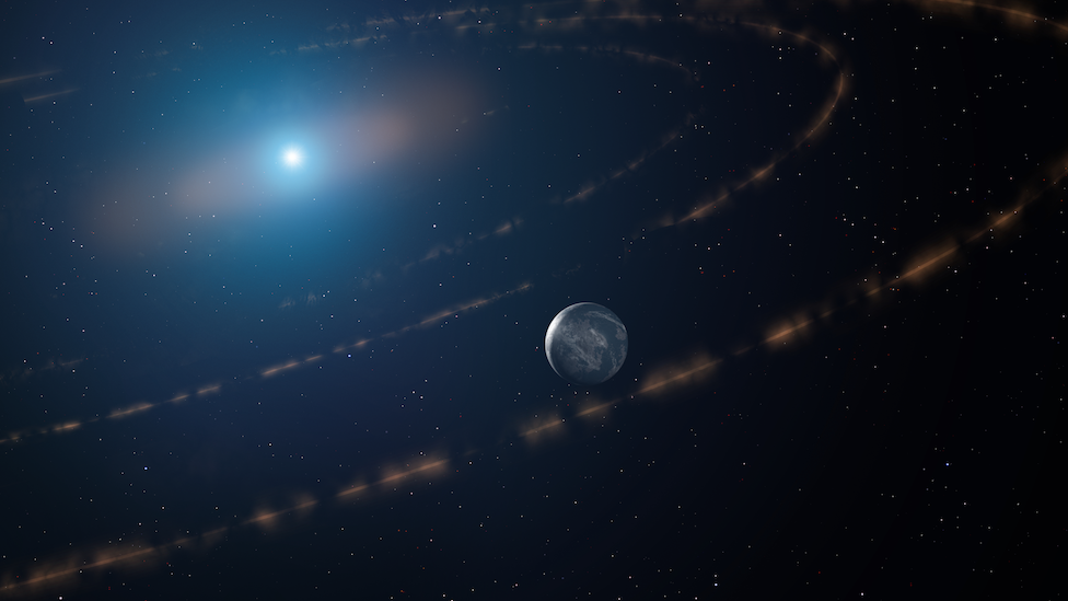 White dwarf star with planet